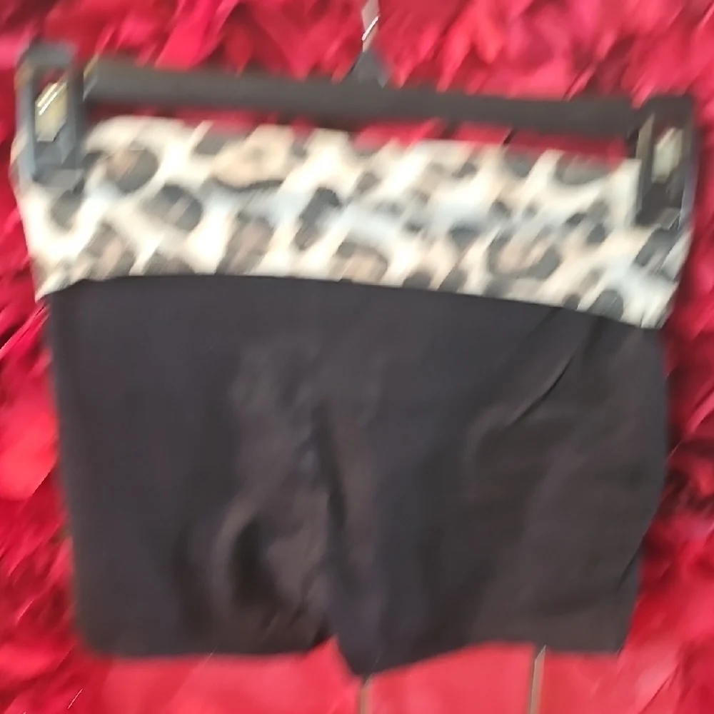 Justice Girls Leopard Print Black Shorts Size 8